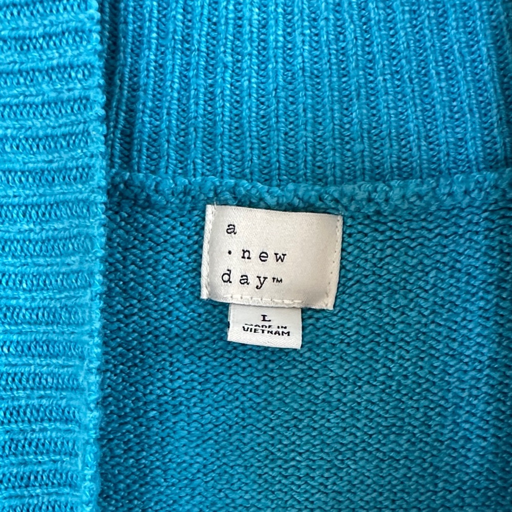 a new day Women's Bright Blue Turtleneck Sweater - Picture 2 of 5